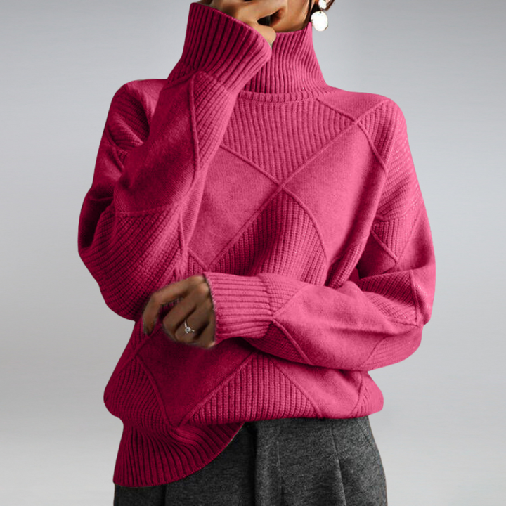 Womens Cashmere Turtleneck Sweater Fitted Style
