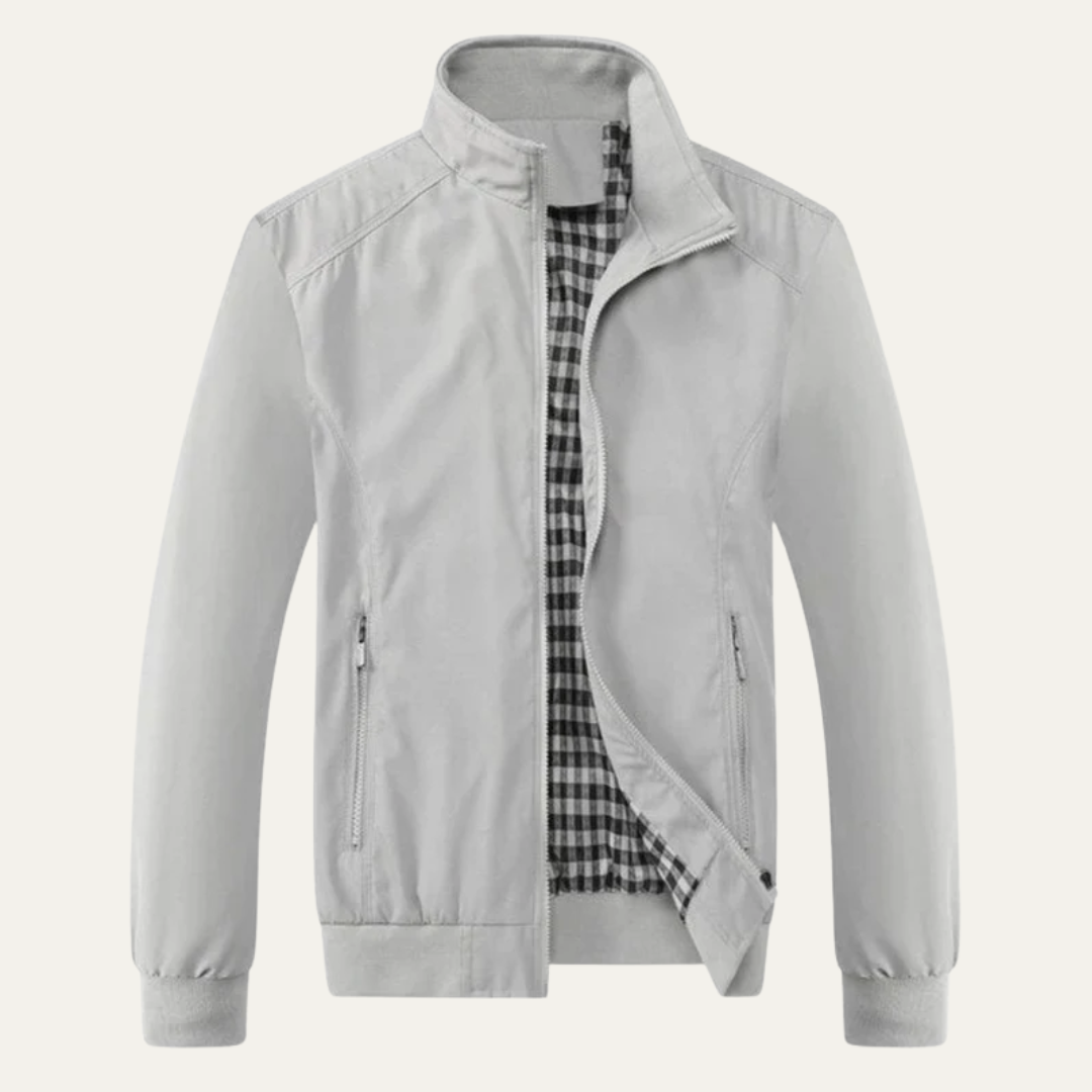 Mens Bomber Jacket Lightweight Plaid Lined Summer