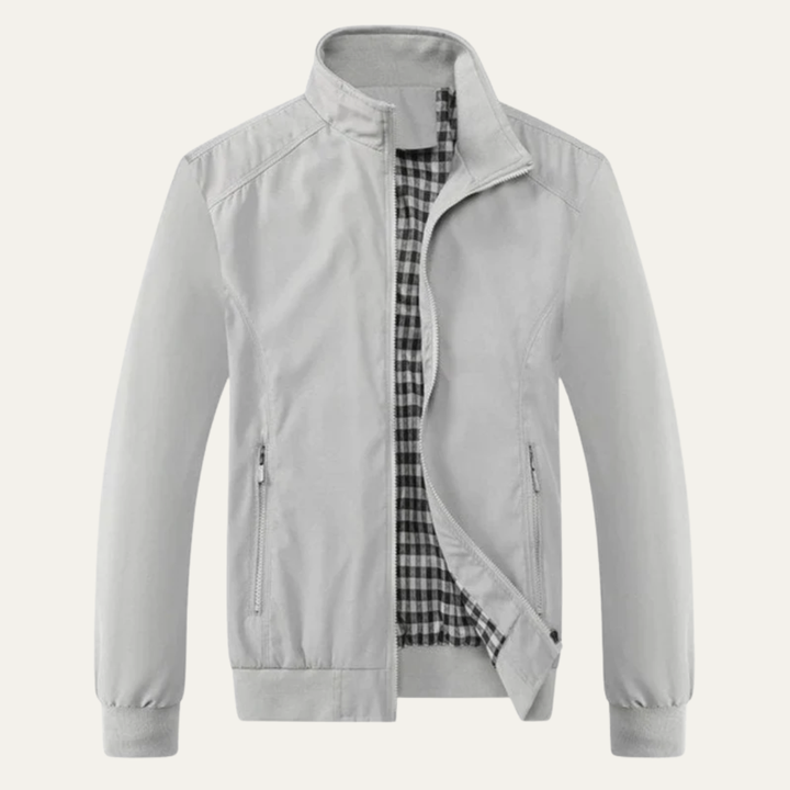 Mens Bomber Jacket Lightweight Plaid Lined Summer