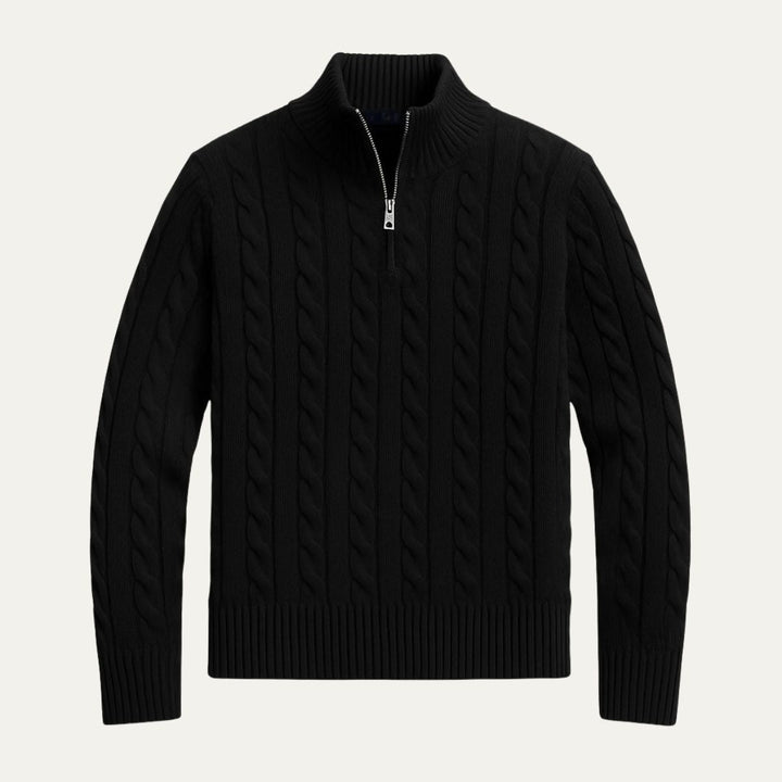 Mens Half-Zip Jumper Merino Wool Classic Fit