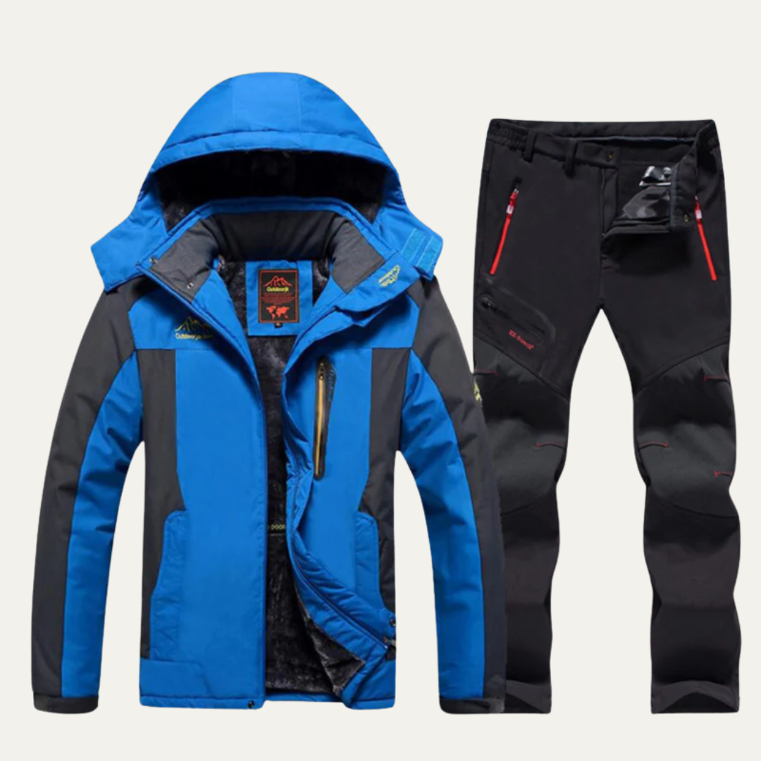 Mens Waterproof Outdoor Jacket and Pants Hiking Set