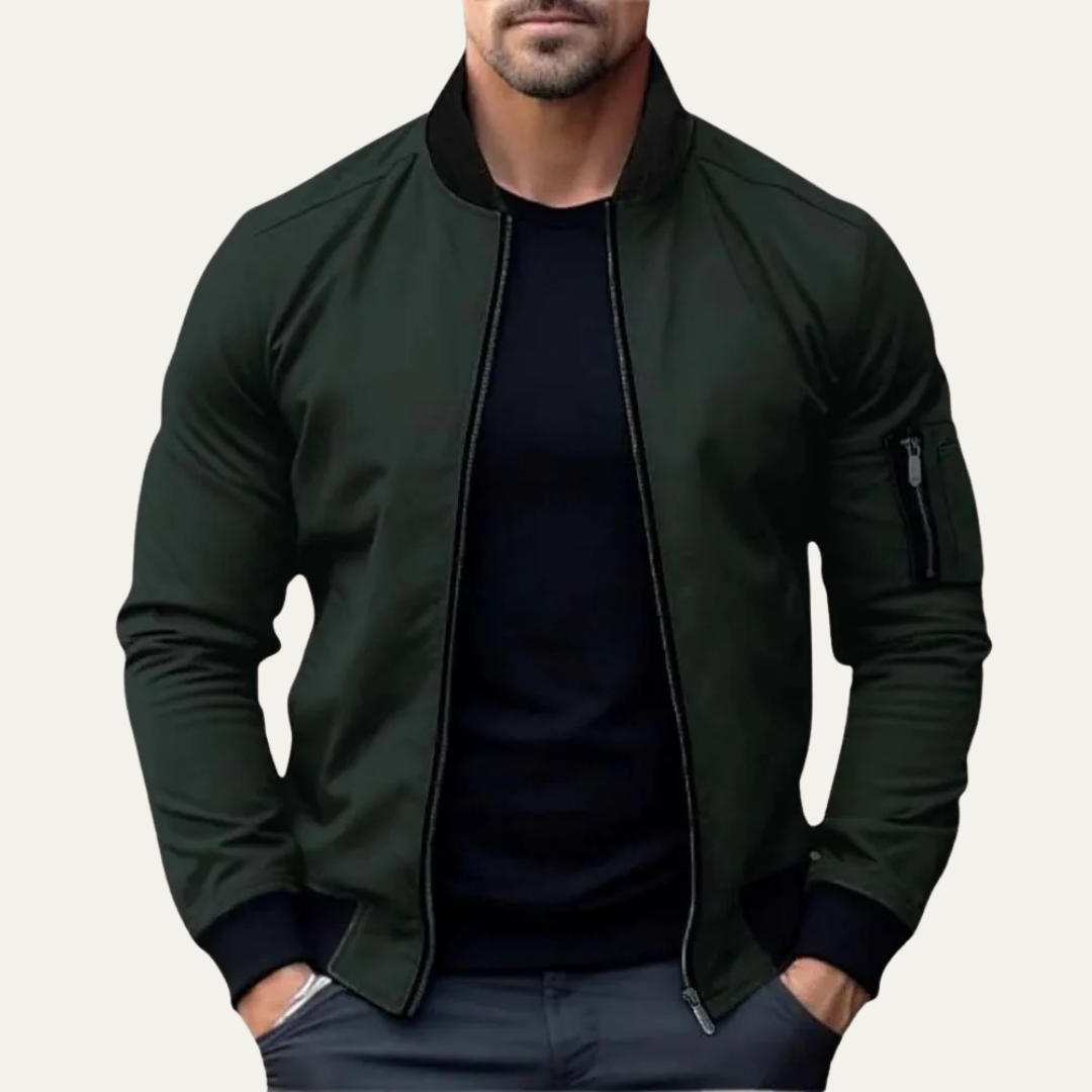 Mens Bomber Jacket Full Zip Classic Fit
