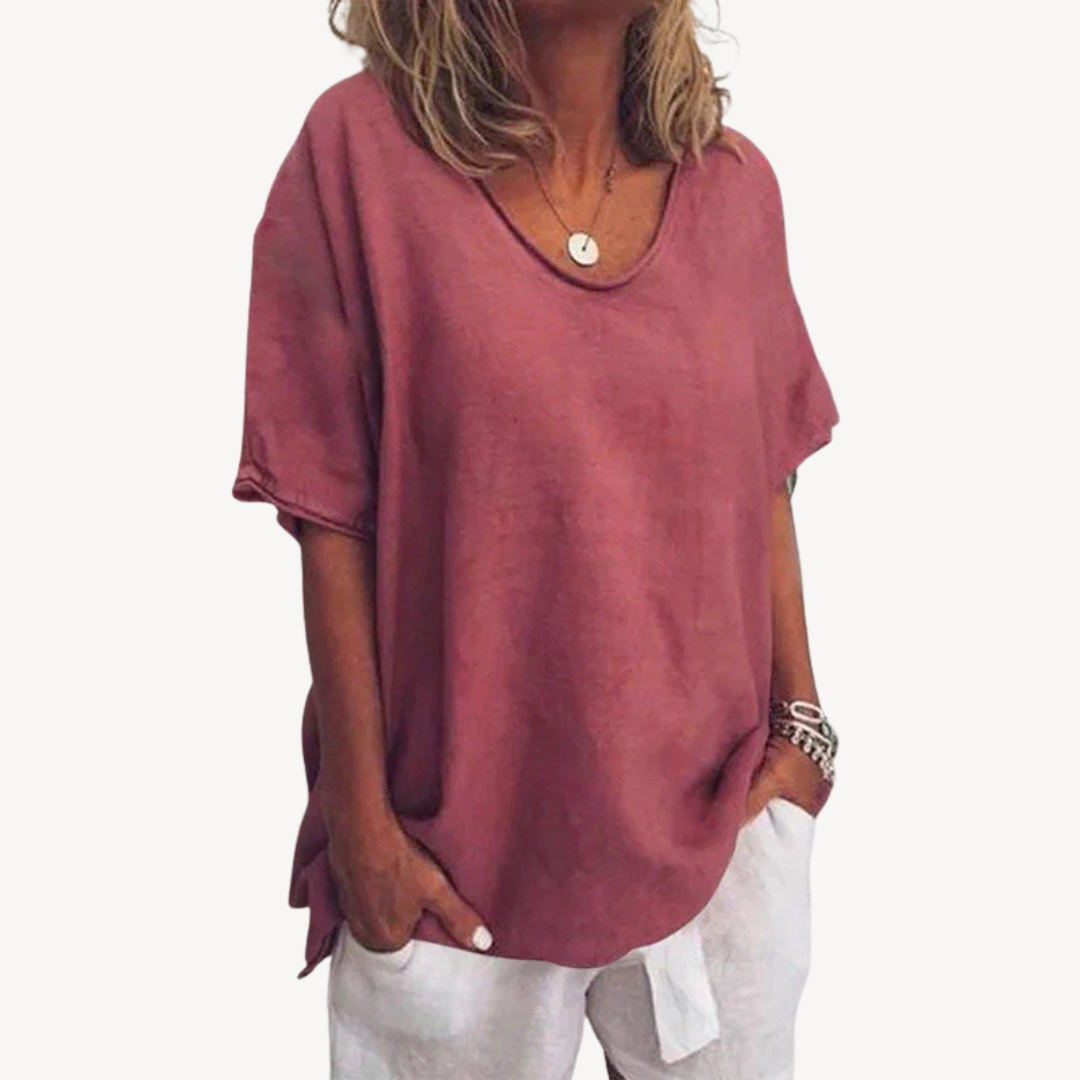 Womens Loose Fit T-Shirt Cotton Blend