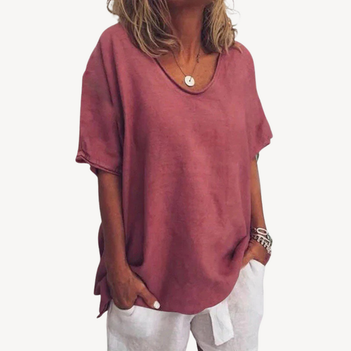 Womens Loose Fit T-Shirt Cotton Blend