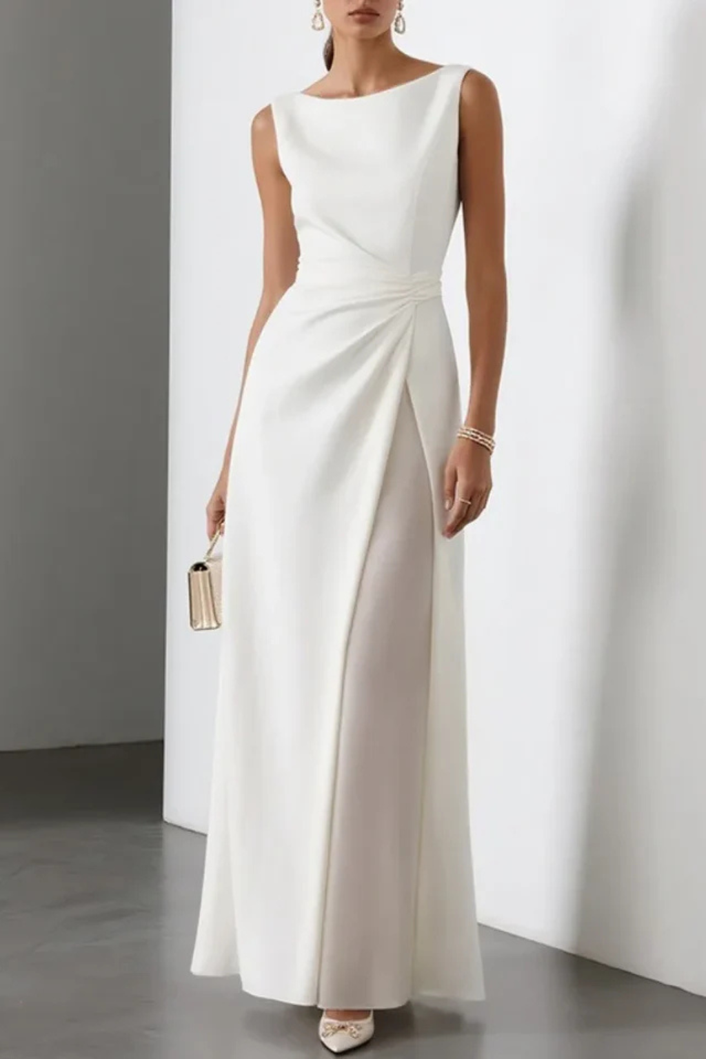 Womens Maxi Dress Sculpted Fit Elegant Style