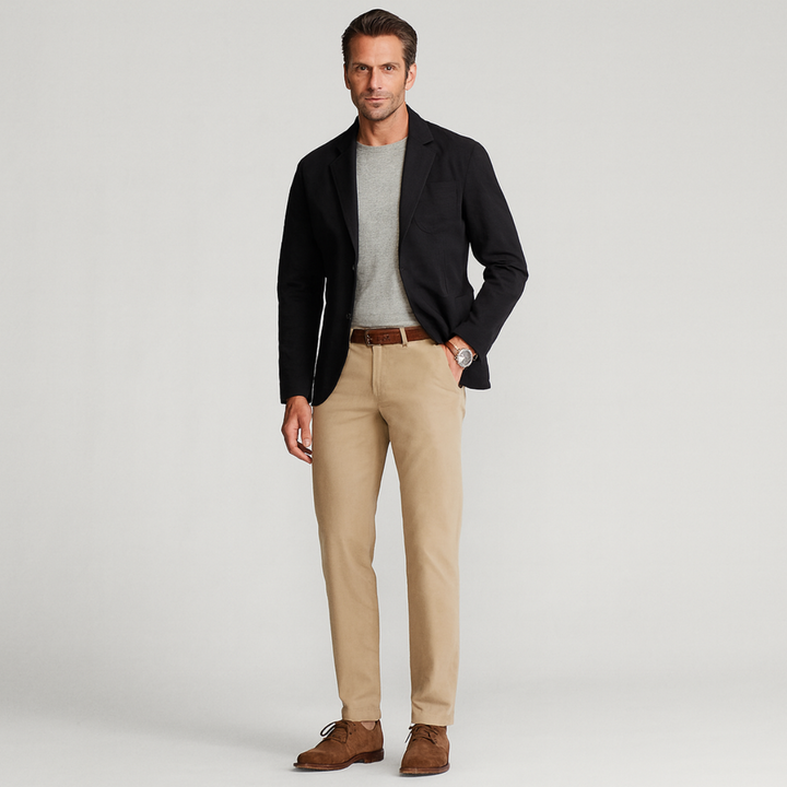 Mens Cotton Windbreaker Jacket with Pockets Blazer Style
