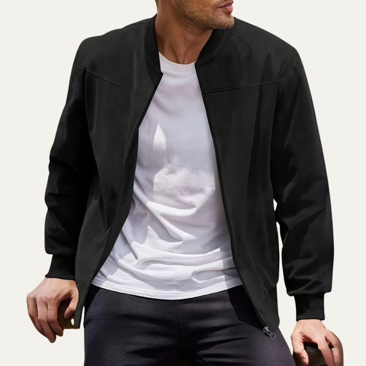Mens Bomber Jacket Lightweight Seam Detail