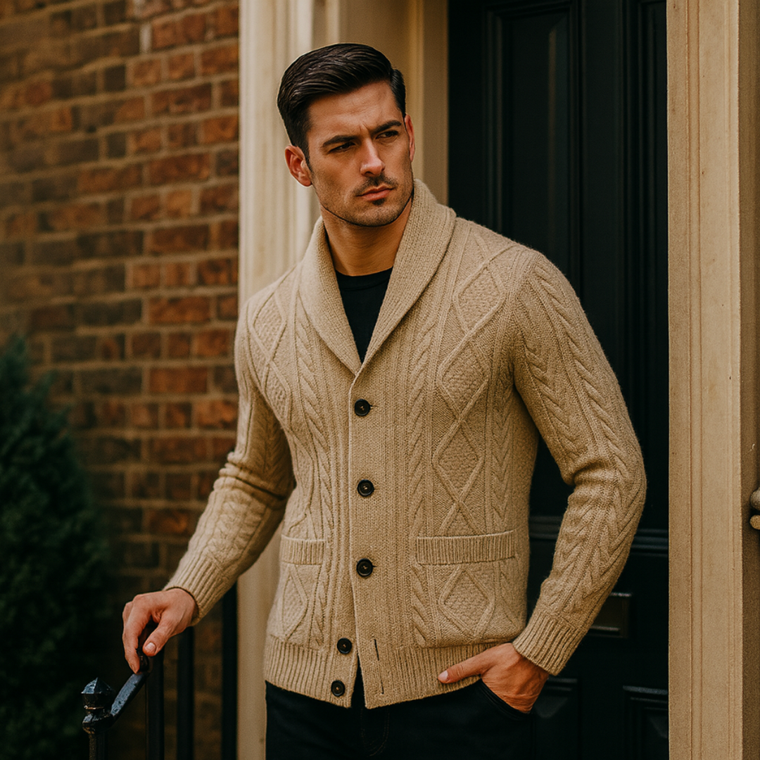 Mens Cashmere Cardigan Classic Fit