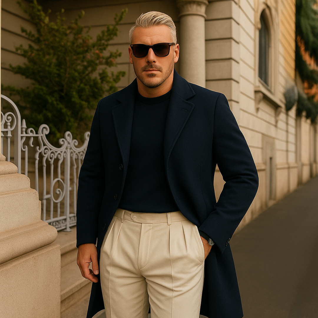 Mens Mid-Length Coat Classic Fit