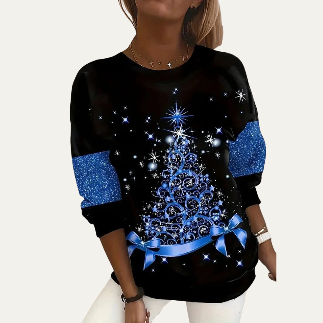 Womens Sweatshirt Cotton Crewneck Relaxed Fit