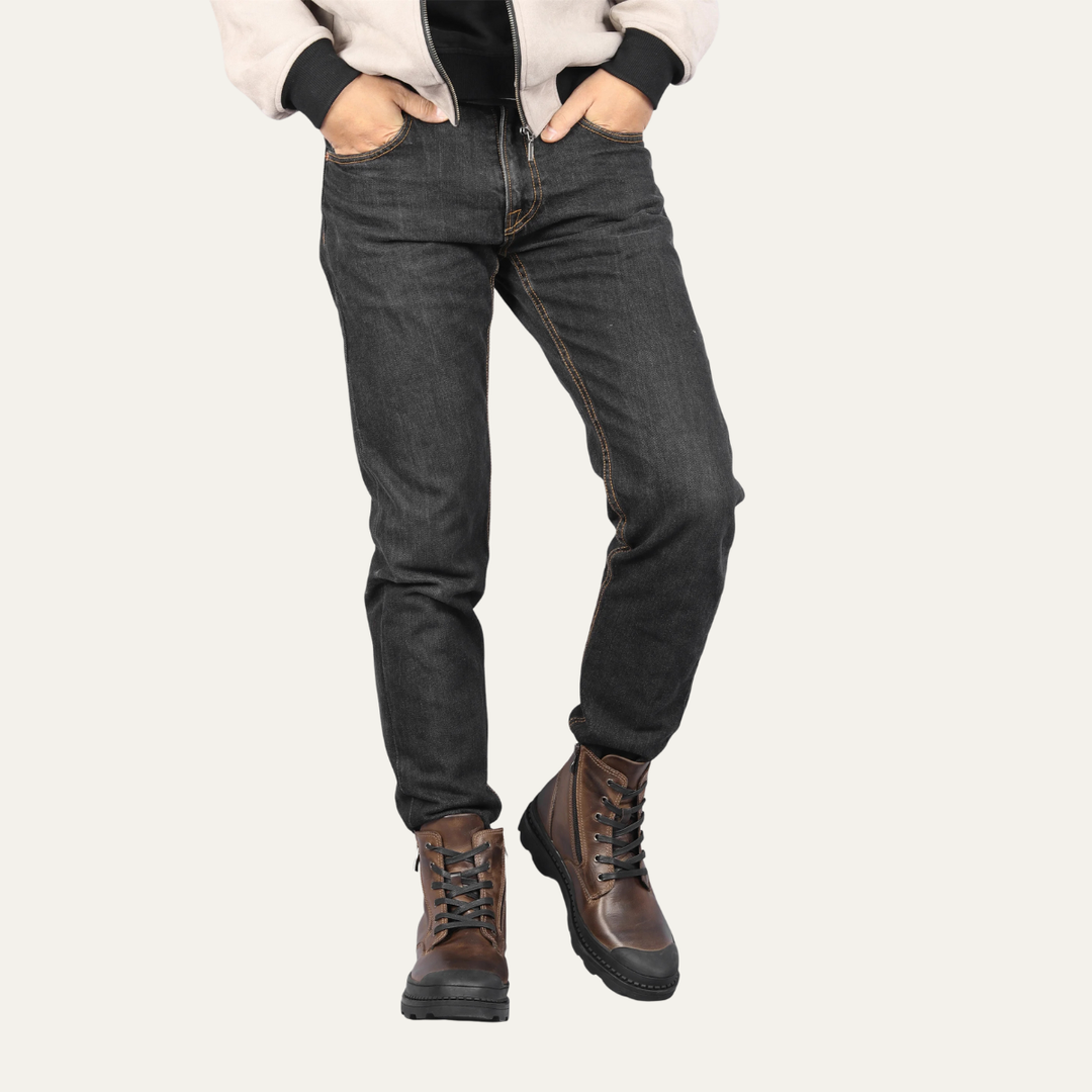 Mens Leather Ankle Boots Fur Lined Warm Winter