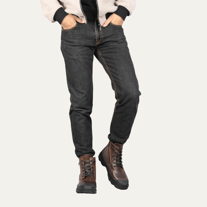 Mens Leather Ankle Boots Fur Lined Warm Winter