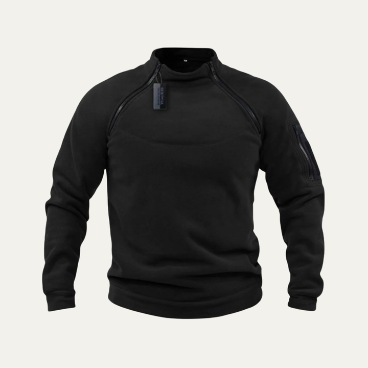 Mens Fleece Pullover with Mock Neck Technical