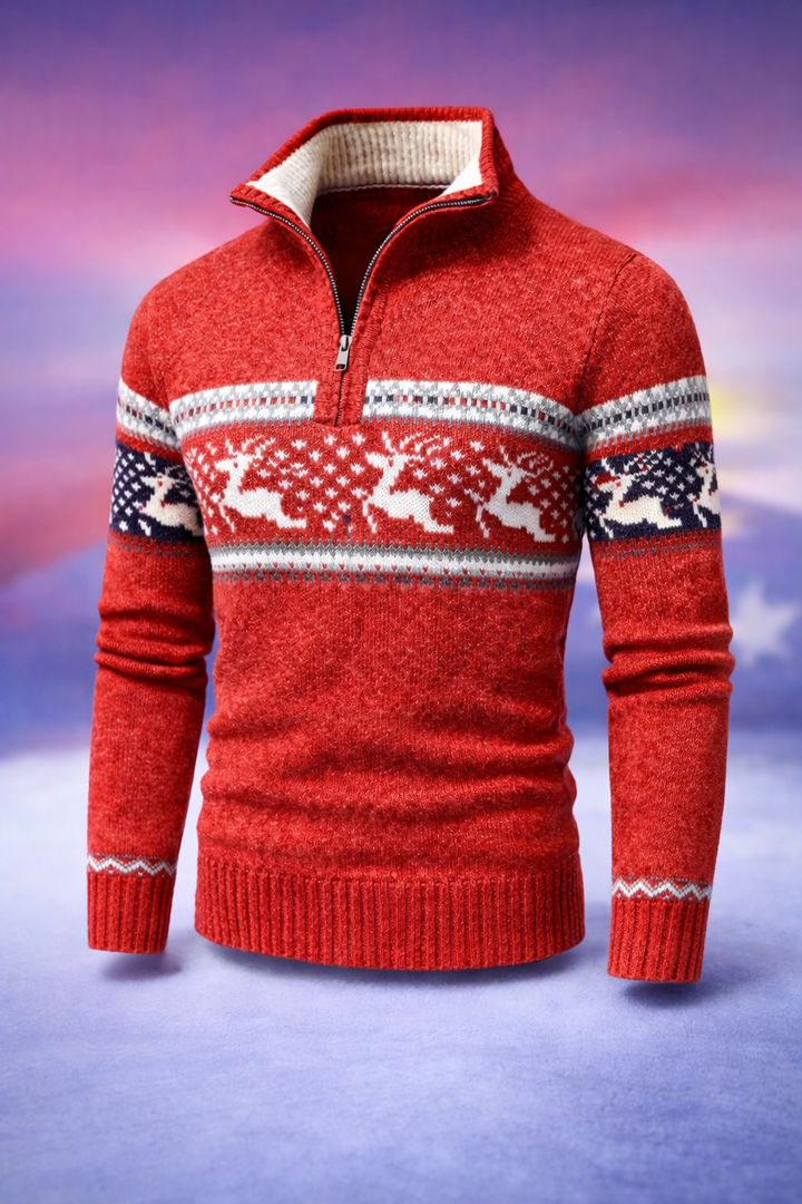 Mens Sweater Cable Knit Classic Fit