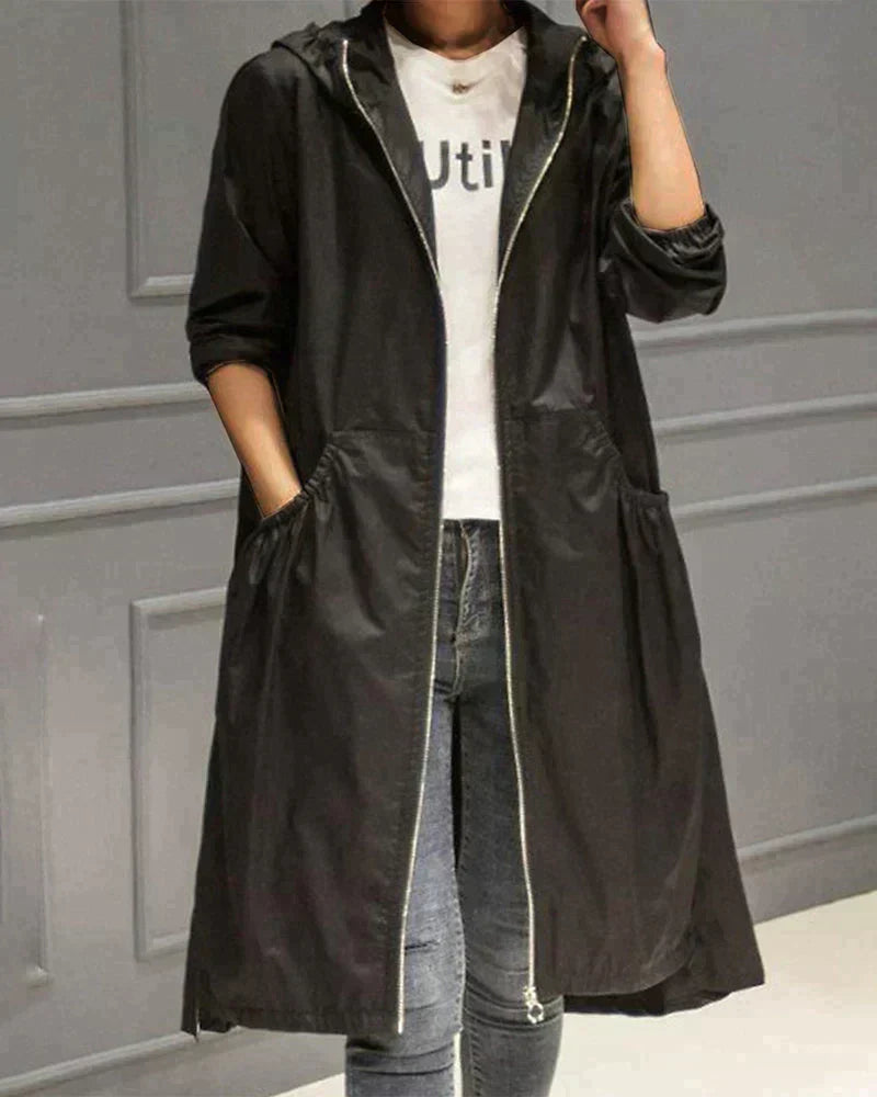 Womens Slim Fit Hoodie Coat