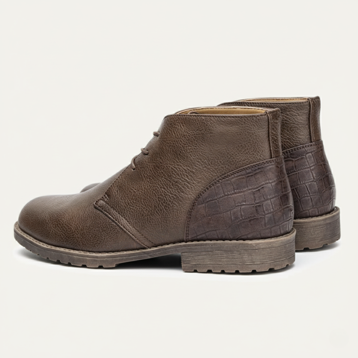 Mens Leather Boots Classic Retro Style