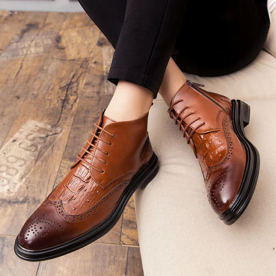 Mens Chelsea Boots Leather Business Winter Style