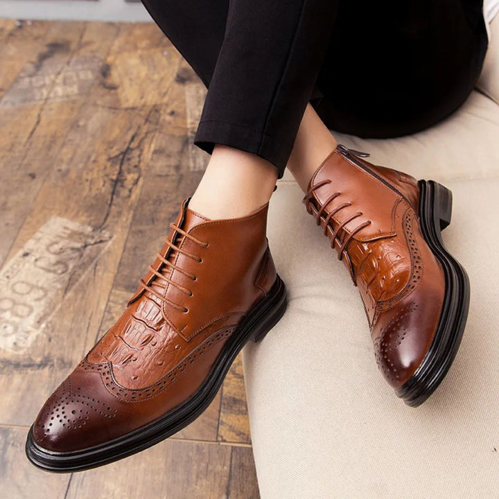 Mens Chelsea Boots Leather Business Winter Style