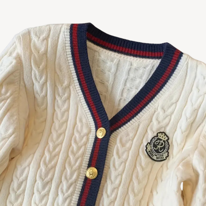 Womens Cardigan Sweater V-Neck Preppy Style