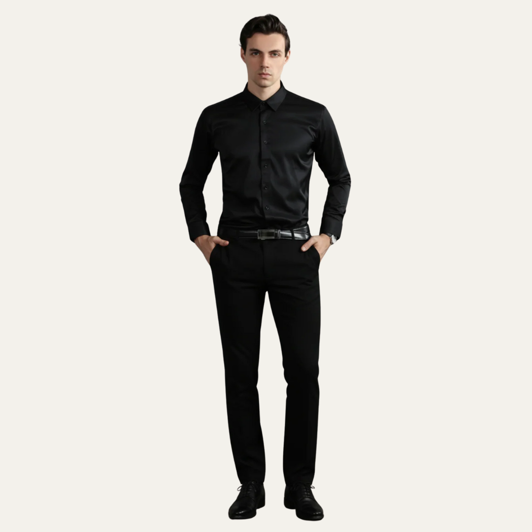 Mens Dress Shirt Tailored Fit Button Down - BritishMode