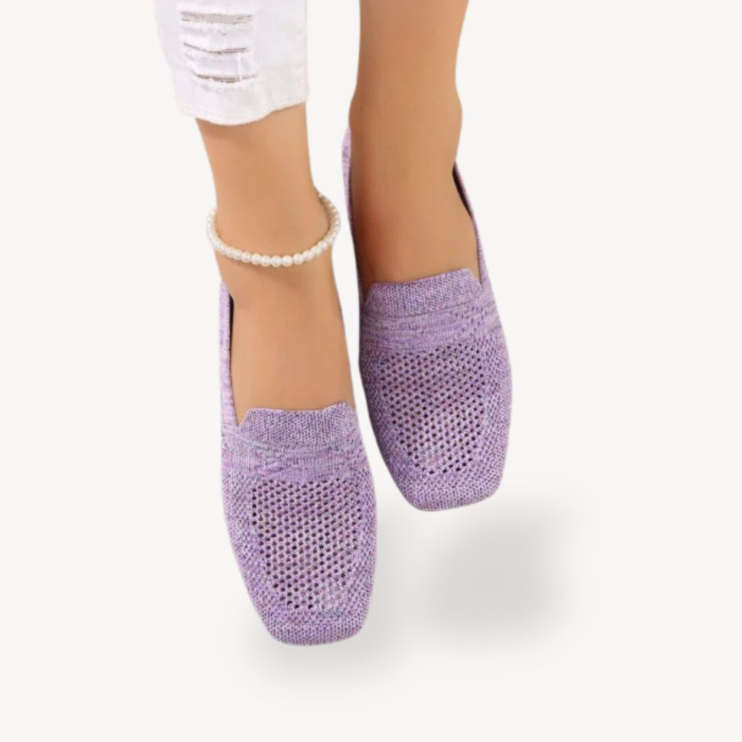 Womens Orthopedic Knitted Slip-On Loafers