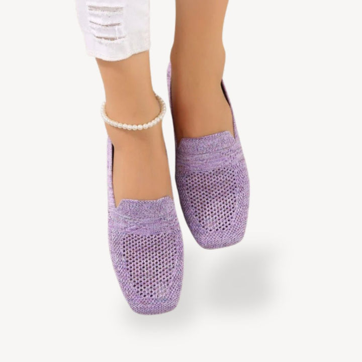 Womens Orthopedic Knitted Slip-On Loafers