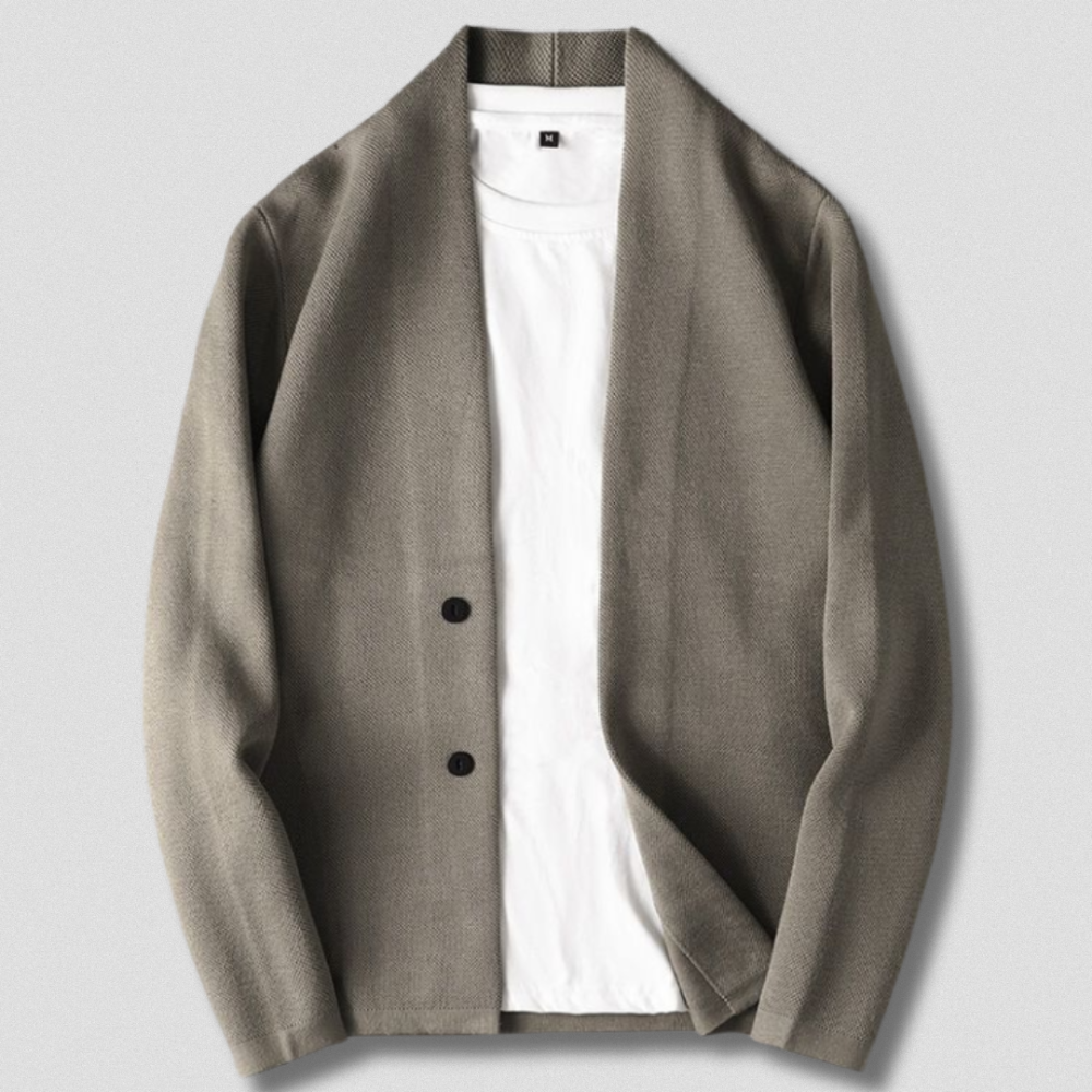 Mens Button Cardigan Relaxed Fit V-Neck