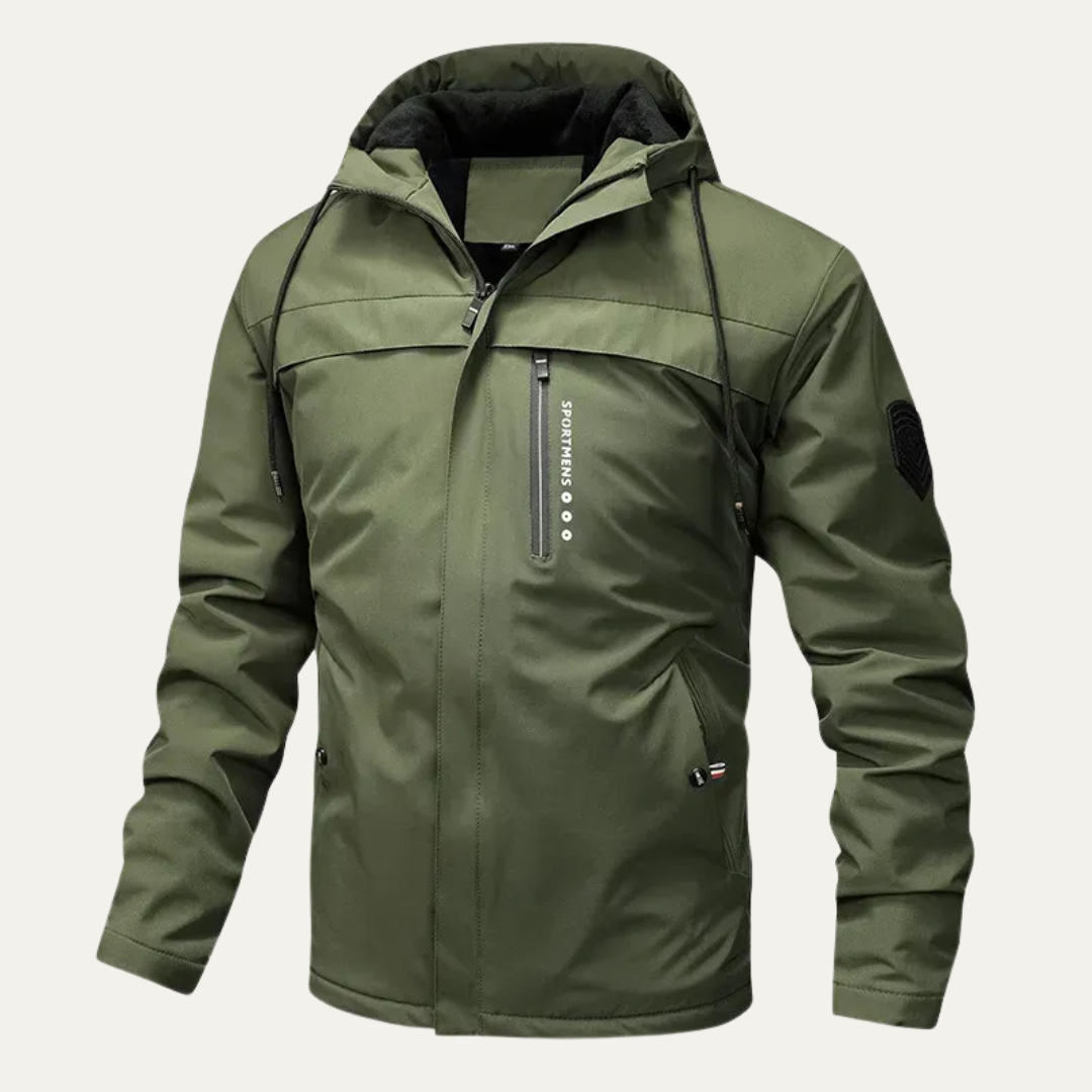 Mens Insulated Hooded Parka with Plush Lining