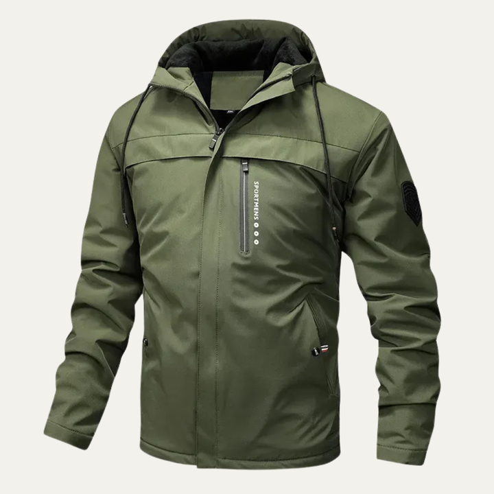 Mens Insulated Hooded Parka with Plush Lining