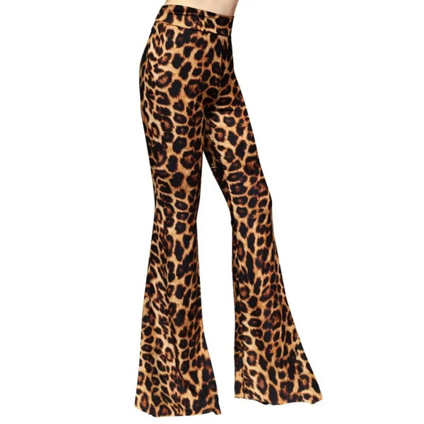Womens Wide Leg Pants Printed Relaxed Fit