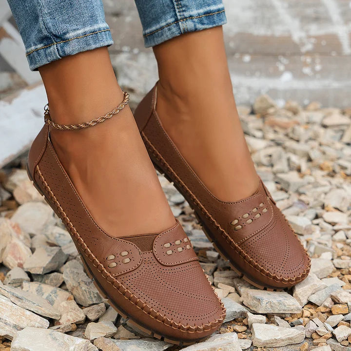 Womens Orthopedic Loafers with Cushioned Insole Slip-On