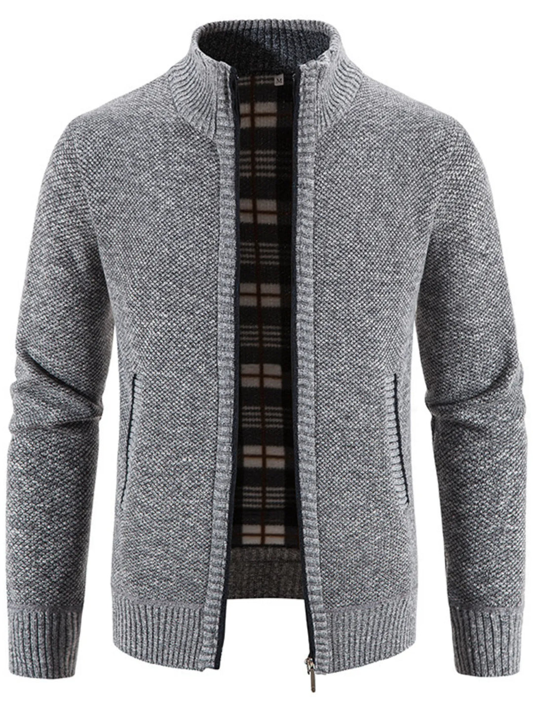 Mens Zip-Up Sweater Comfortable Big and Tall Fit - BritishMode