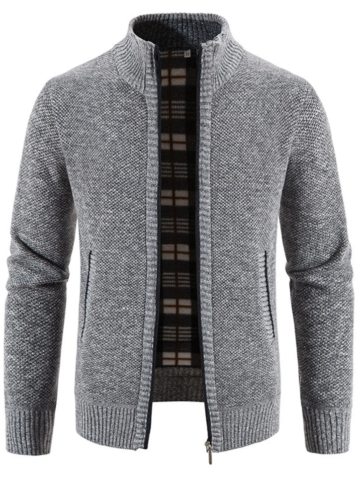 Mens Zip-Up Sweater Comfortable Big and Tall Fit - BritishMode