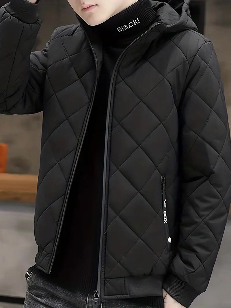 Mens Outdoor Jacket with Padded Insulation Regular Fit - BritishMode