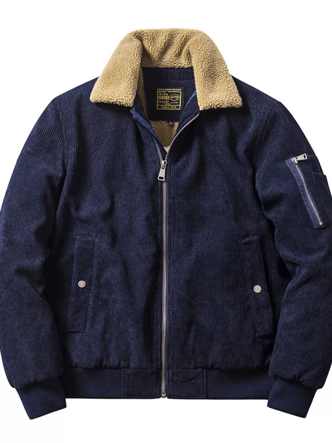 Mens Fuzzy Corduroy Jacket Big and Tall Fit