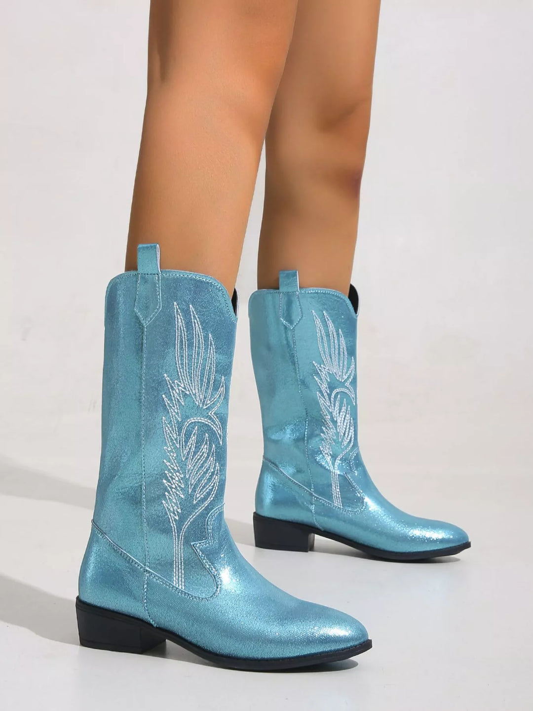 Womens Ankle Boots High Heel Decorative Style
