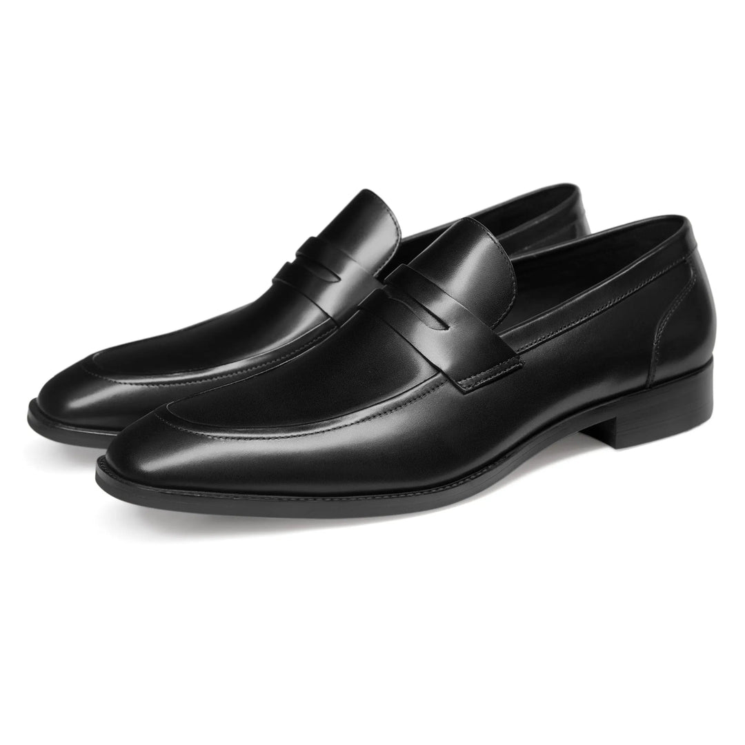 Mens Penny Loafers Classic Leather Slip-On