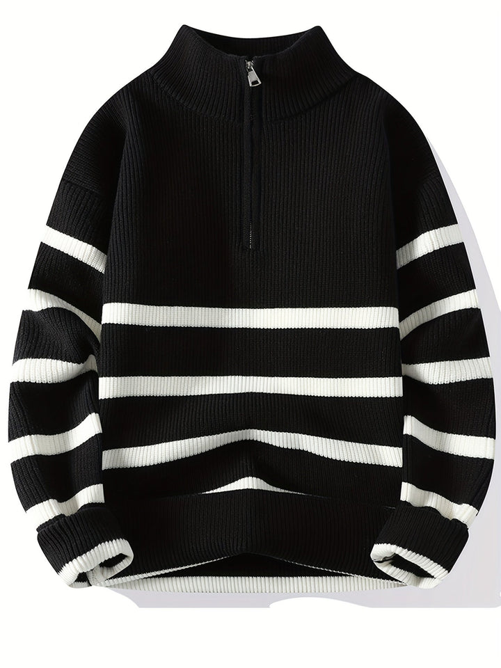 Unisex Crew Neck Wool Blend Sweater Warm Fit
