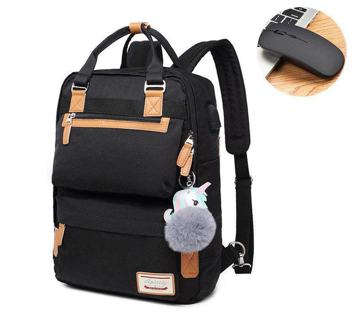 Womens Waterproof Backpack with 15.6-Inch Laptop Compartment