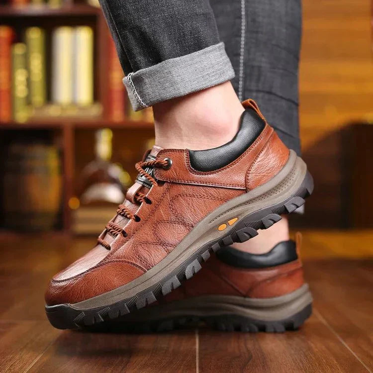 Mens Outdoor Leather Orthopedic Shoes - BritishMode