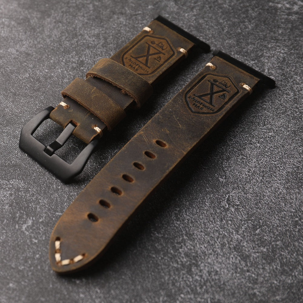 Unisex Genuine Leather Watch Band Classic Fit