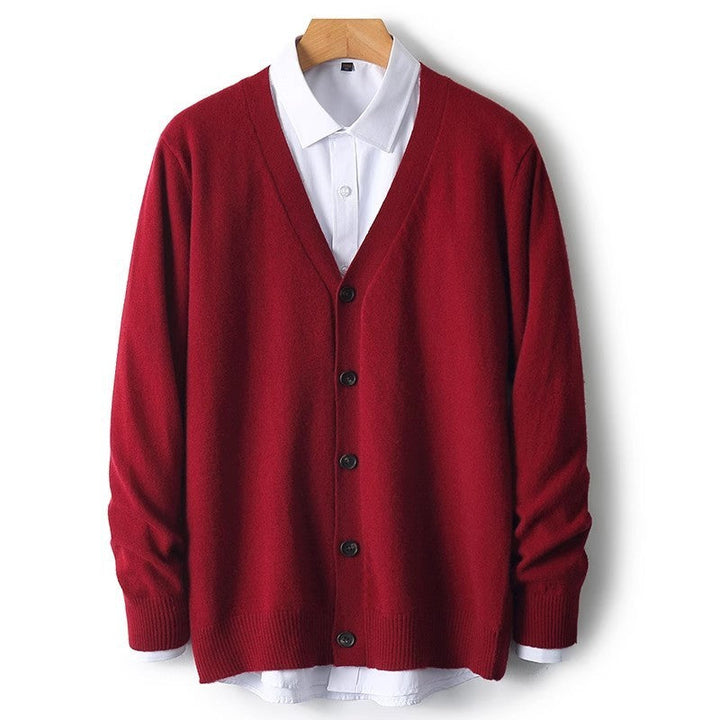 Mens Button Front Sweater Cardigan Classic Fit