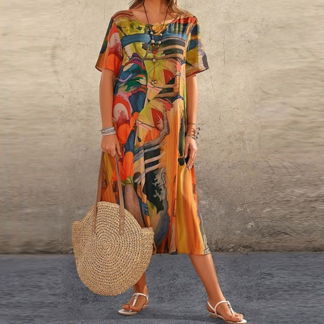 Womens Sundress Lightweight Floral Sleeveless
