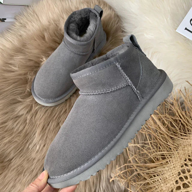 Womens Insulated Suede Ankle Boots Snug Fit