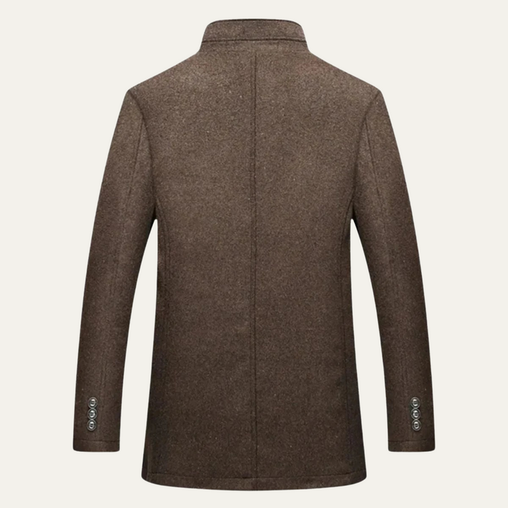 Mens Trench Coat Wool Blend Classic Fit