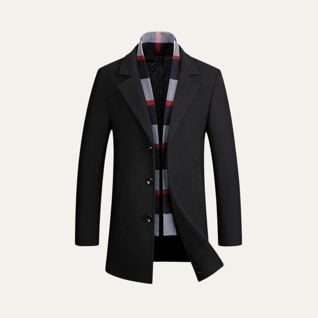 Mens Overcoat Wool Blend Elegant Fit - BritishMode