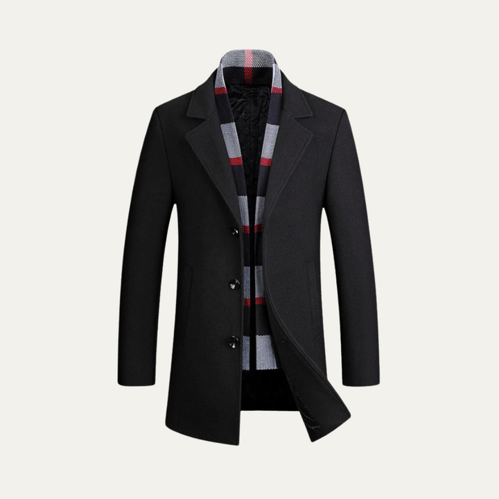 Mens Overcoat Wool Blend Elegant Fit - BritishMode