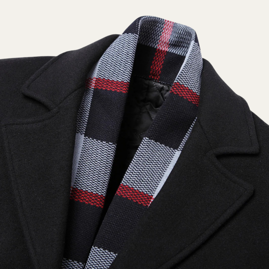 Mens Overcoat Wool Blend Elegant Fit