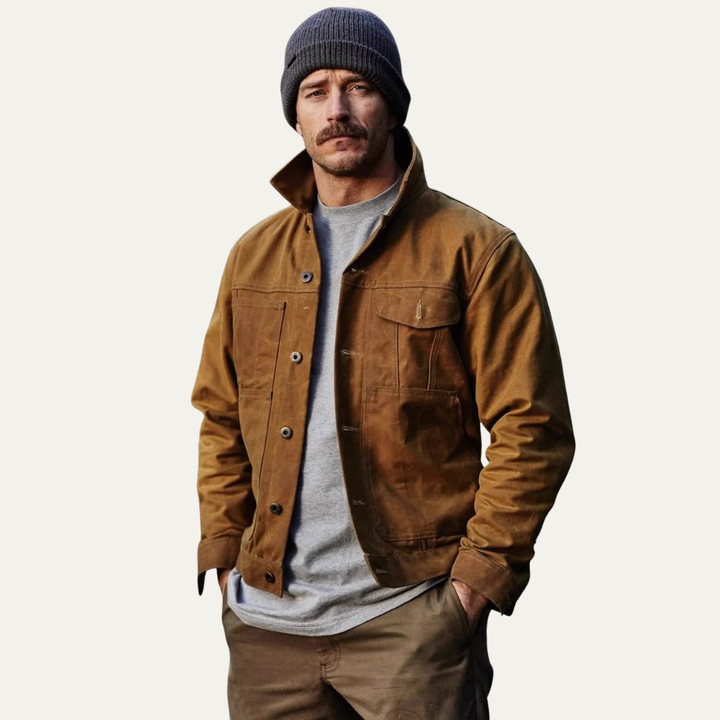 Mens Work Cruiser Jacket Waxed Canvas Vintage Style