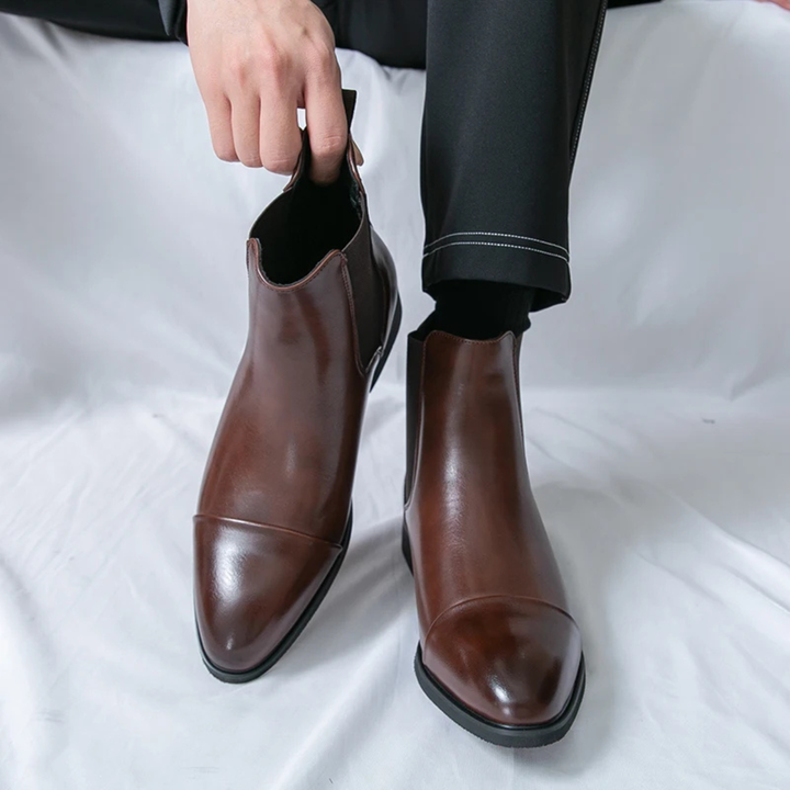 Mens Formal Leather Chelsea Boots with Sole